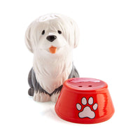 Sheep Dog & Bowl Salt & Pepper Set