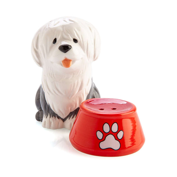 Sheep Dog & Bowl Salt & Pepper Set