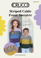 Crucci Striped Cable Front Sweater, Knitting Pattern #2301