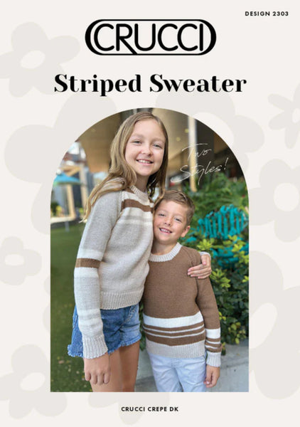 Crucci Striped Sweater, Knitting Pattern #2303