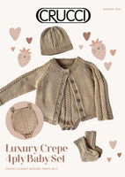 Crucci Luxury Crepe 4ply Baby Set, Knitting Pattern #2221