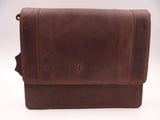 Earthen Medium Brushed Cross Body Leather Satchel BC66