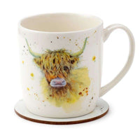 Highland Cow Mug & Coaster Set