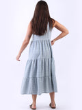 Anne + Kate Italian Cotton Tiered Gingham Tank Dress