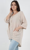 Anne + Kate Italian Laconi Linen Blend Top