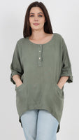 Anne + Kate Italian Laconi Linen Blend Top