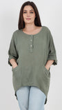 Anne + Kate Italian Laconi Linen Blend Top