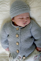 Baby Cakes Tatum Cardi & Hat Bc130 8ply 0-18 months Knitting Pattern