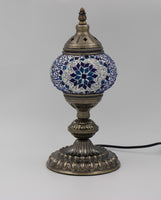 Turkish Mosaic Table Lamp Standard Blue - 33cm