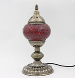 Turkish Mosaic Table Lamp Standard 33cm Cracked Red