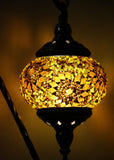 Turkish Mosaic Large Swan Table Lamp 46cm - Yellow/Gold