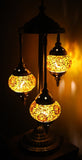 Turkish Mosaic 3 Globe Floor Lamp - Yellow/Gold