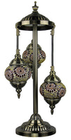 Turkish Mosaic 3 Globe Floor Lamp - Yellow/Gold