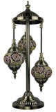 Turkish Mosaic 3 Globe Floor Lamp - Yellow/Gold