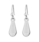 Ear Sense Earring F3-308 Silver Teardrop on French Hook Earrings