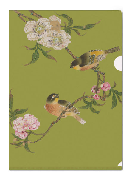 Bekking & Blitz L Folder Album of birds and flowers (green)