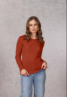 Bay Road Merinos Womens Crew Chilli