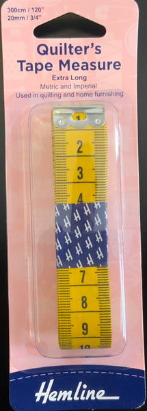 Hemline Quilter’s Tape Measure - Extra Long