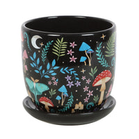 Dark Forest Plant Pot & Saucer