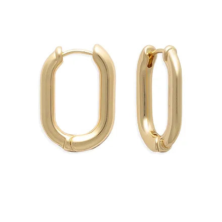 Ear Sense Gold U Shaped Hoop Earrings F468