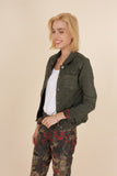 Onado Reversible Denim Jacket Summer Khaki