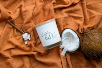 Eddie & Lu Coconut Wax Candle Mandarin & Basil - Large 265G