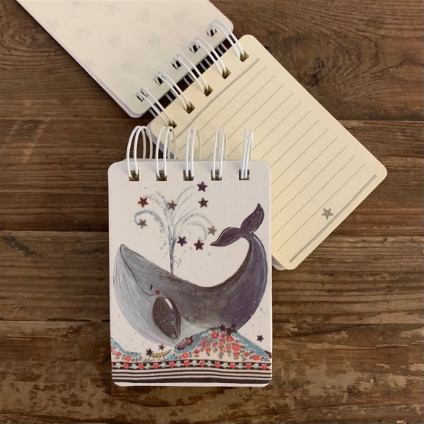Alex Clark Whale Small Sprial Notebook