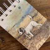 Alex Clark Beach Boy Dog Small Sprial Notebook