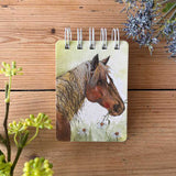 Alex Clark Horse & Flowers Small Sprial Notebook