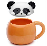 Adormals Panda Peeping Lidded Ceramic Mug