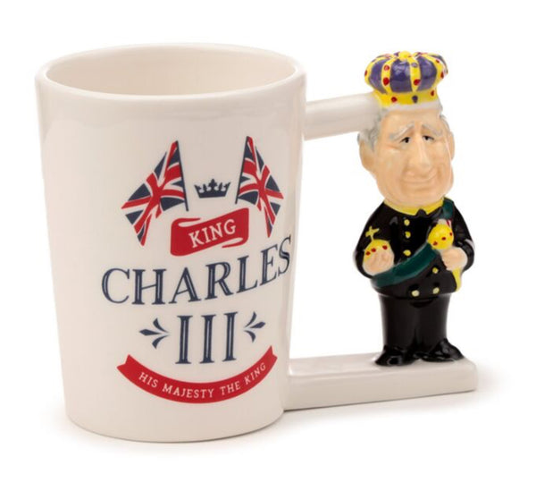 King Charles III Ceramic Shaped Handle Mug