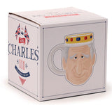 King Charles III Ceramic Head Shaped Handle Mug