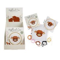 Highland Cow Mini Cross Stitch Kit