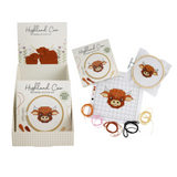 Highland Cow Mini Cross Stitch Kit