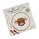 Highland Cow Mini Cross Stitch Kit