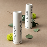 ‘Let Love Grow’ Ceramic Mini Bud Vase