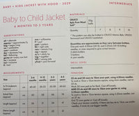 Crucci Baby to Child Jacket Knitting Pattern #2029