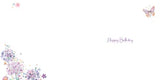 Purple Flowers Carnival Birthday Card