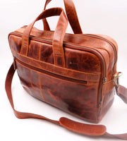 Vintage Leather Overnight Bag