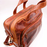Vintage Leather Overnight Bag