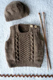 Baby Cakes Noa Vest & Hat Bc143 8ply 0-18 months Knitting Pattern