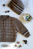 Baby Cakes Perry Cardi & Hat Bc144 4ply 0-18 months Knitting Pattern
