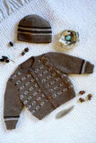 Baby Cakes Perry Cardi & Hat Bc144 4ply 0-18 months Knitting Pattern