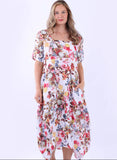 Anne + Kate Italian Tanaro Floral Linen Dress