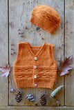 Baby Cakes Finlay Vest & Hat Bc145 8ply 0-18 months Knitting Pattern