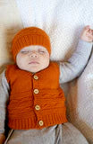 Baby Cakes Finlay Vest & Hat Bc145 8ply 0-18 months Knitting Pattern
