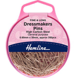 Dressmaker Pins High Carbon Steel 30mmx0.60mm
