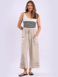 Anne + Kate Italian Wide Leg Linen Pant