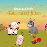 Legami Erasable Gel Pen Set - Farm Sweet Farm