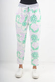 Anne + Kate Italian Limited Edition Snowflake Green Pants 14-18